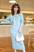 Casual Knitted Wear Dresses With Sweater Set